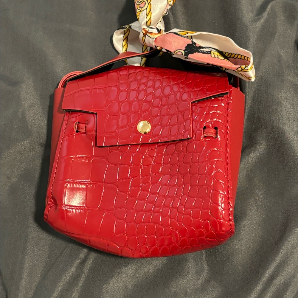 Mini red crossbody bag